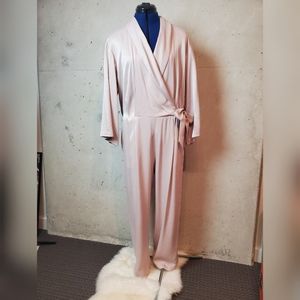 Free People tie jumpsuit pink size small